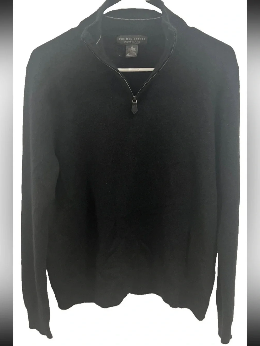 The Men’s Store Bloomingdale’s 100% Cashmere Quarter Zip Sweater Men’s Medium